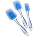 Wilton Easy Flex 3 Piece Silicone Spatula Set Blue NEW