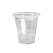 Clear Plastic Disposable Cups for Iced Coffee Bubble Boba Tea Smoothie, 12 oz - 100 Sets with Flat Lids