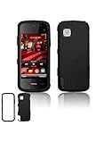 Nokia 5230 Nuron Rubberized Shield Hard Case Black