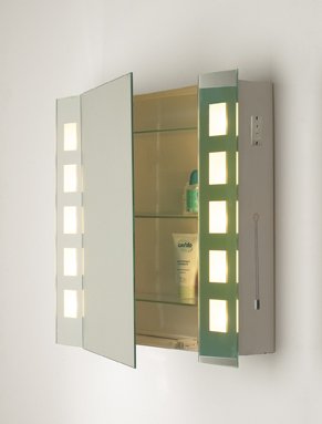 ZENIA ILLUMATED BATHROOM CABINET WITH SHAVER SOCKET
