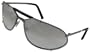 Dolce & Gabbana D&G 4265S D79 Fashion Aviator Sunglasses, Silver Frame/ Clear Lenses/ Silver Fade Flash