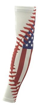 NEW! Sports Farm - US Flag & Baseball Stitch Sports Arm Sleeve