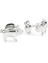 ROTENIER "Novelty" Sterling Silver Piggy Bank and Penny Cufflinks