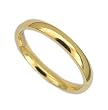 Stainless Steel Gold Plated Wedding Band - 3 mm - Size: 6-12