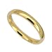 Stainless Steel Gold Plated Wedding Band - 3 mm - Size: 6-12