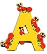Wooden Ant Letter A Magnet by The Toy Workshop
