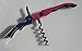 Pink Corkscrew Doubled Hinged Waiters Wine Key Bottle Opener with Foil Cutter