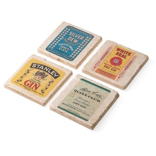 31skkIrwsyL Italian Marble Gin labels Coaster Kit by Studio Vertu