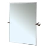 Gatco 4339S Tiara Rectangular Wall Mirror, Satin Nickel