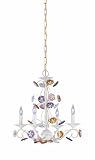 Crystorama Lighting Group 5414-AW Antique White Retro Art Deco / Retro Four Light Mini Chandelier fr