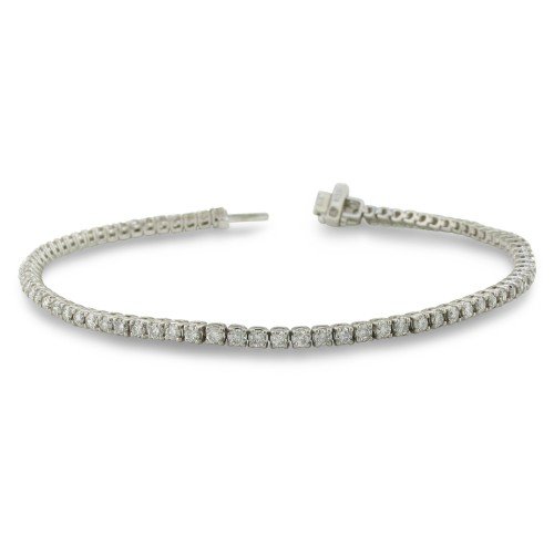 2 Carat Diamond Round Setting Tennis Bracelet in 10 Karat White Gold