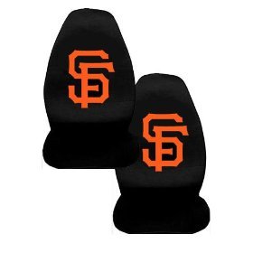 A Set of 2 MLB Major League Baseball Licensed Universal-Fit Front Bucket Seat Cover - San Francisco Giants