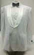 New Men's One Button White Shawl Collar Tuxedo Suit