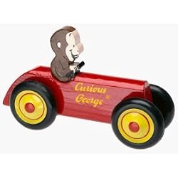 CURIOUS GEORGE WOODEN CAR BY SCHYLLING