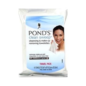 Pond's Clean Sweep Chamomile Cleansing & Make-up Removing Towelettes,15 ct [TWO PACK - 30 wipes]