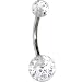 Disco Ball GLITTER Banana Belly Ring