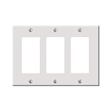 Leviton 3-Gang Wallplate, Decora/Decora/Decora