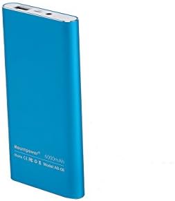 Mountpower 6000mah Ultra-thin Power Bank Li-polymer Battery Portable External Battery Chargers for smartphone and Pad Rechargeable Back-up Charger, Easy to Carry,fast Charging, Mobile Power Supply for Iphone 5, Iphone 4, Iphone 4s, Ipad, Ipad 2/3, Ipod, Blackberry, Htc, Android, Samsung and Most Mobile Devices.(blue)