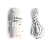 1800mAh Rechargeable Battery Pack for Wii White