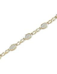 14kt Yellow Gold Oval Opal Bracelet.