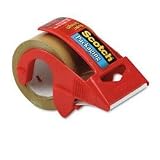 Cheap Scotch Super Strength Mailing Tape With Dispenser, 2 inch x 22 1/5 yard, Tan Color