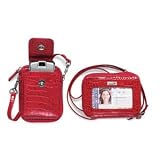 Croc Cell Phone Accordion Wallet - Red