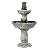 Garden Water Features & Outdoor Fountains item: Classic Two-Tier Reconstituted Granite Fountain