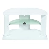 Levv - TV32WHG - Meuble TV pour &eacute;crans jusqu'&agrave; 32" - Blanc verni (Import Royaume Uni)