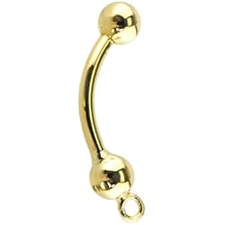 Solid 14kt Yellow Gold Add on Charm Belly Ring