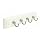 Amerock H55590-WS 9-Inch Classic Key and Gadget Rack, White with Silver Hooks