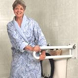 HealthCraft PT Rail for Bathroom Safety - Hinged, Left 28 Inches White - PT-WR28L-PCW