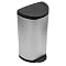 simplehuman studio Semi Round Stainless Steel Trash Can with Plastic Lid - 8 gal.