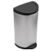 simplehuman studio Semi Round Stainless Steel Trash Can with Plastic Lid - 8 gal.