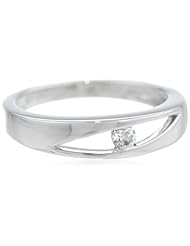 Sterling Silver White Diamond Fashion Ring (0.08 cttw, H-I Color, I1-I2 Clarity)