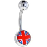 United Kingdom UNION FLAG Logo Belly Button Ring
