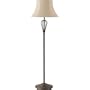 Royce Lighting RLFL5149/1-23 Wrought Iron Collection Indoor/Outdoor Floor Lamp, Natural Linen Fabric Shade, Oil-Rubbed Bronze Finish