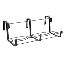 extra long metal window box bracket for garden walls or balconies - with adjustable hooks for hanging window boxes and garden planters over balconies, railings and walls.  Has adjustable hooks so you can fit to measure - 60cm L.
