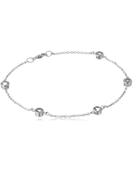 Sterling Silver Bezel-Set Gemstone "Color by Yard" Bracelet, 7" or 8"