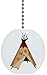 Teepee Tribal Art Solid Ceramic Fan Pull
