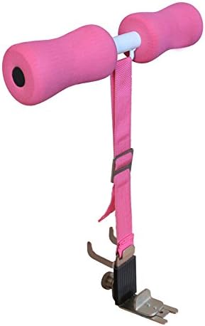 Huibao Portable Adjustable Bed Sit-ups Bar Home Fitness Equipment for Belly Abdomen Exercise Kit Lose Weight (Pink)