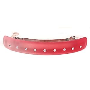 Caravan Volume Barrette In Gradual Fading Color With Center Rhinestones On Bar