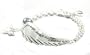 Beautiful Inspirational Guardian Angel Wing Charm Toggle Bracelet with Black Pearl & Crystals ~ Silver Tone on a Message Gift Card and FREE Bookmarker!