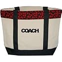 Coach (Black) Hockey Canvas Sport Tote (embroidered design)