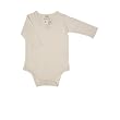 Merino Kids Long-Sleeve Bodysuit Baby Onesie, Cream, 6-12 months, 100% Natural Merino