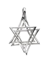 CleverEve Designer Series 14K Yellow Gold 2.60 grams Star of David Pendant 30.25 x 20.00mm