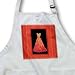 Jaclinart Dress Gown Stripes Damask Ribbons - Bright orange gown with coordinating striped and damask frame - Aprons