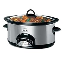 Rival SCVP600-SS 6-Quart Smart-Pot Programmable Slow Cooker, Stainless Steel