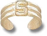 Michigan State Spartans Solid 10K Gold ''S'' Toe Ring