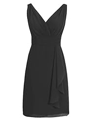 V-neck 2015 Short Chiffon Homecoming Dress/Bridesmaid Dress/Prom Dress/Party Dress 