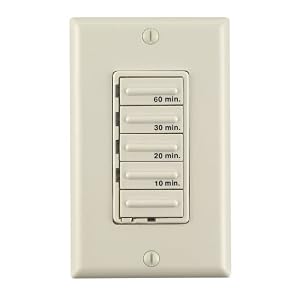 Leviton 615-6260M-00A Decora 60-30-20-10 Preset Minute Electronic Timer, Almond by Leviton